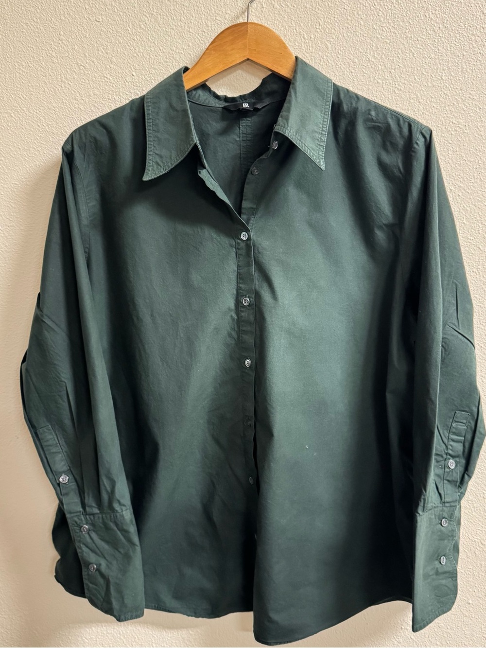 Banana Republic XL Forest Green 100% Cotton Button Down Shirt